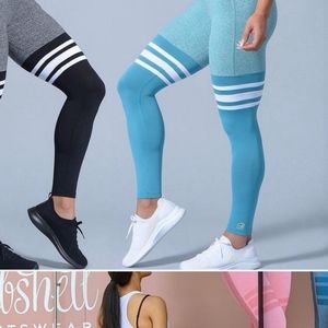 NWOT Bombshell Leggings, Thigh High, Heather Turquoise, Medium